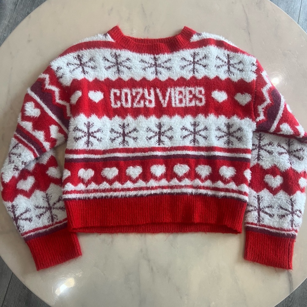 Art Class Girls Cozy Vibes Fuzzy Sweater.